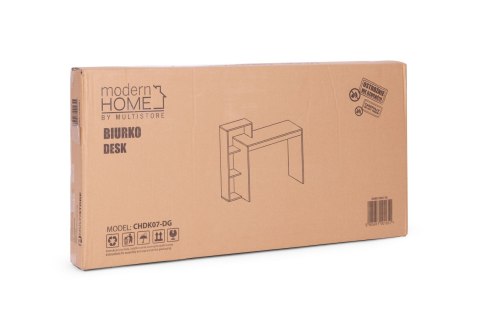 Biurko prostokątne biurowe komputerowe z regałem 4 półki ModernHome ModernHome