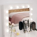 Duża nowoczesna toaletka kosmetyczna lustro oświetlenie ModernHome ModernHome