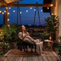 Fotel wiszący boho huśtawka ogrodowa bocianie gniazdo czarny MultiGarden MultiGarden