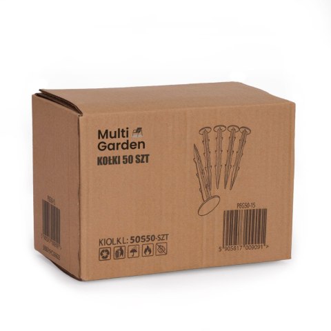 Kołki do mocowania agrowłókniny agrotkaniny kotwy szpilki 50 szt. 15 cm MultiGarden MultiGarden