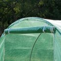 Szklarnia tunel ogrodowy foliowy 4x2x2 m 8 m² metalowy stelaż folia UV 2 wejścia Bauerkraft