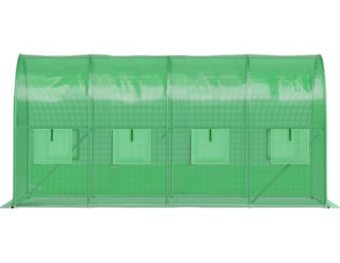 Szklarnia tunel ogrodowy foliowy 6x3x2 m 18 m² metalowy stelaż folia UV Bauerkraft
