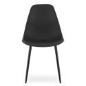 Zestaw Stół ADRIA 120cm x 80cm - czarny + 4 krzesła WAT czarne / nogi czarne