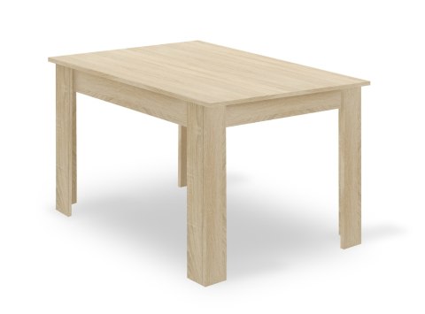 Zestaw Stół NP 120x80cm Dąb Sonoma + 4 krzesła WAT szare / nogi naturalne