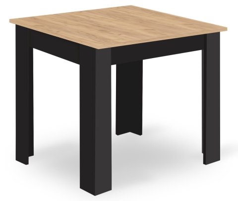 Zestaw Stół NP 80x80cm Artisan nogi czarne + 4 krzesła WAT czarne / nogi czarne