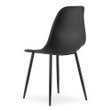Zestaw Stół TODI Okrągły 80cm - dąb + 4 krzesła WAT czarne / nogi czarne