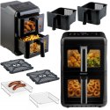 Frytkownica beztłuszczowa dwukomorowa pionowa 11.6 l Air fryer frytownica Berdsen 3000W BD-663