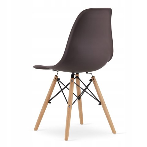 Zestaw stół prostokątny ADRIA 120x80cm biały + 4 krzesła OSAKA kawowe