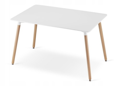 Zestaw stół prostokątny ADRIA 120x80cm biały + 4 krzesła OSAKA kawowe