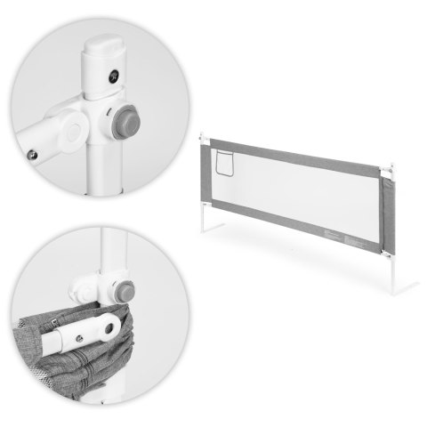 Barierka ochronna na łóżko 180 cm osłona zabezpieczenie dla dzieci ECOTOYS ECOTOYS