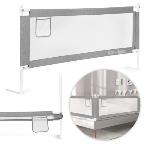 Barierka ochronna na łóżko 200 cm osłona zabezpieczenie dla dzieci ECOTOYS ECOTOYS