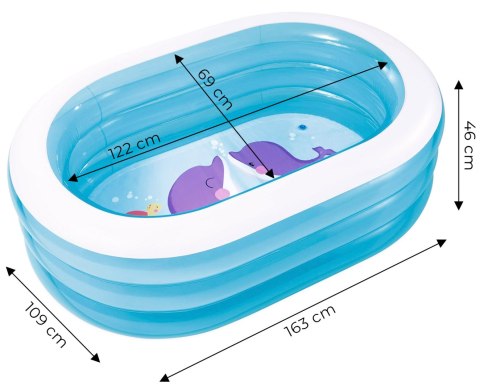 Basen dmuchany brodzik dla dzieci owalny 163x109x46 cm INTEX 57482 INTEX