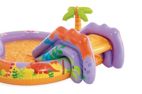 Basen dmuchany dla dzieci wodny plac zabaw 201x157x69 cm zjeżdżalnia fontanna dinozaur INTEX 56139 INTEX