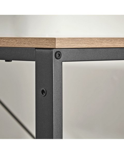 Biurko komputerowe regał z półkami regulowane nóżki dąb sonoma LEOBERT