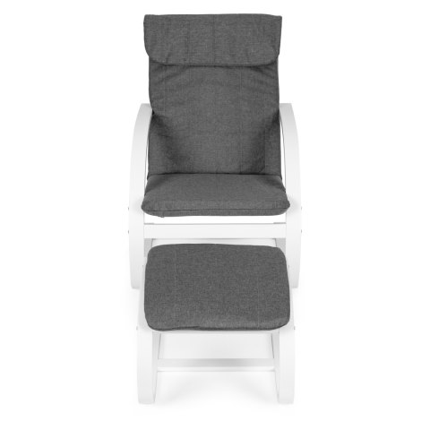 Fotel fiński bujany z podnóżkiem finka leżanka do salonu ModernHome ModernHome