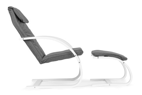 Fotel fiński bujany z podnóżkiem finka leżanka do salonu ModernHome ModernHome