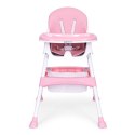 Fotelik krzesełko do karmienia dzieci tacka kosz 5-punktowe pasy różowy ECOTOYS ECOTOYS