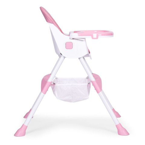 Fotelik krzesełko do karmienia dzieci tacka kosz 5-punktowe pasy różowy ECOTOYS ECOTOYS