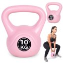 Kettlebell kettle 10 kg do ćwiczeń hantla kula odważnik obciążenie ciężar fitness różowy ModernHome ModernHome