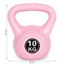 Kettlebell kettle 10 kg do ćwiczeń hantla kula odważnik obciążenie ciężar fitness różowy ModernHome ModernHome