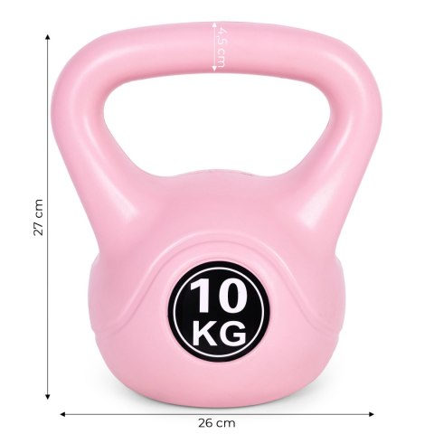 Kettlebell kettle 10 kg do ćwiczeń hantla kula odważnik obciążenie ciężar fitness różowy ModernHome ModernHome