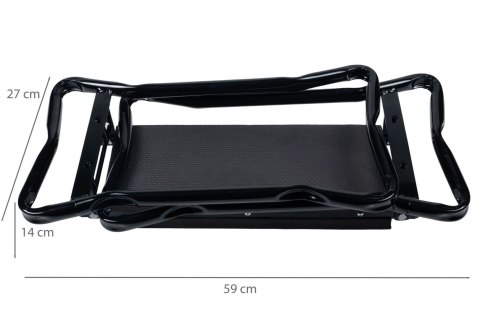 Klęcznik stołek składany do pracy w ogrodzie pas narzędziowy 2 przyborniki LONGWELL INDUSTRIAL LTD