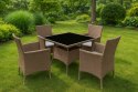 Komplet mebli ogrodowych z technorattanu 4 krzesła + stół MultiGarden MultiGarden