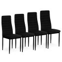 Krzesła z wyprofilowanym oparciem- VELVET CZARNE - 4 sztuki MEBELKI24