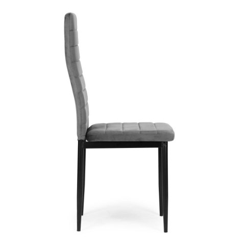 Krzesła z wyprofilowanym oparciem- VELVET SZARE - 4 sztuki MEBELKI24