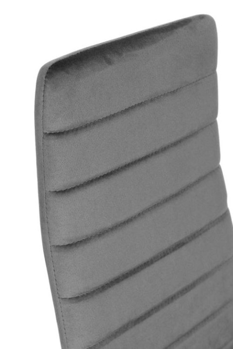 Krzesła z wyprofilowanym oparciem- VELVET SZARE - 4 sztuki MEBELKI24