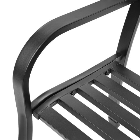 Ławka ogrodowa z oparciem parkowa na taras balkon metalowa konstrukcja LONGWELL INDUSTRIAL LTD