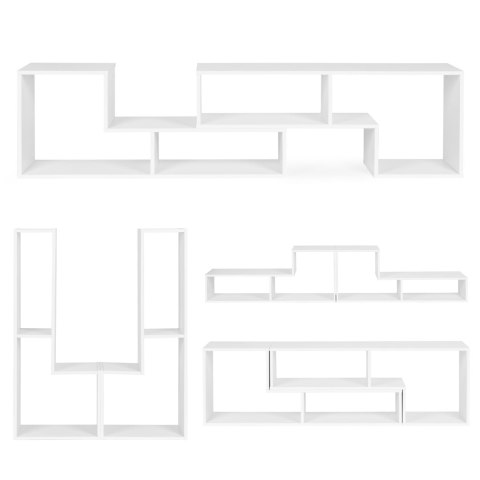 Nowoczesny regał modułowy geometryczny szafka na książki 4 półki ModernHome ModernHome