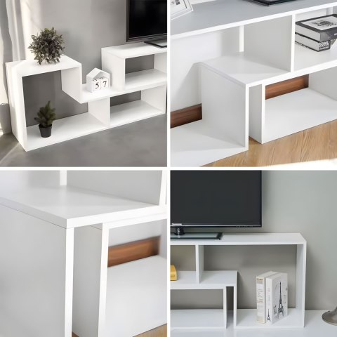 Nowoczesny regał modułowy geometryczny szafka na książki 4 półki ModernHome ModernHome