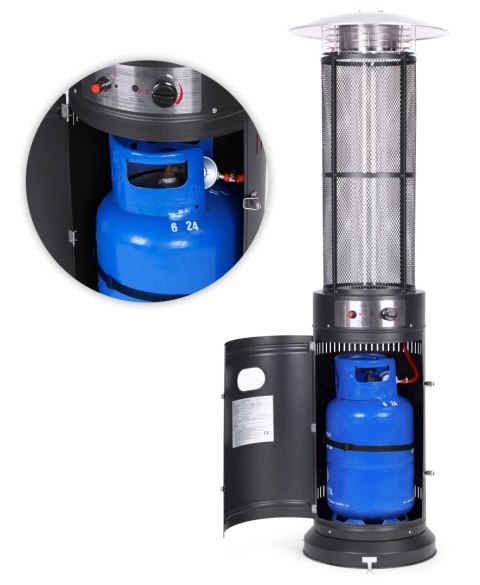 Ogrzewacz parasol gazowy grzejnik 11 kW szklany na ogród patio reduktor wąż pokrowiec MultiGarden MultiGarden