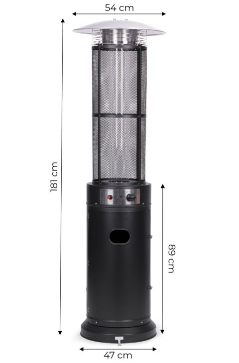 Ogrzewacz parasol gazowy grzejnik 11 kW szklany na ogród patio reduktor wąż pokrowiec MultiGarden MultiGarden
