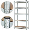 Regał magazynowy 205x120x45 cm stal galwanizowana 5 półek 875 kg ModernHome ModernHome