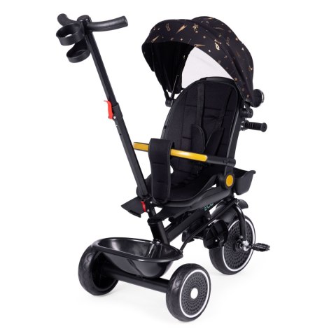 Rowerek trójkołowy dla dzieci spacerówka obracane siedzisko pchacz czarny ECOTOYS ECOTOYS