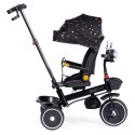 Rowerek trójkołowy dla dzieci spacerówka obracane siedzisko pchacz czarny ECOTOYS ECOTOYS