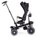 Rowerek trójkołowy dla dzieci spacerówka obracane siedzisko pchacz czarny ECOTOYS ECOTOYS