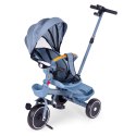 Rowerek trójkołowy spacerówka 2w1 obracane siedzisko składany daszek niebieski ECOTOYS ECOTOYS