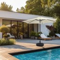 Składany parasol ogrodowy balkonowy regulowany 210 cm beżowy LONGWELL INDUSTRIAL LTD