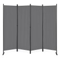 Składany parawan ogrodowy pokojowy 4-panelowy 167x216 cm szary MultiGarden MultiGarden