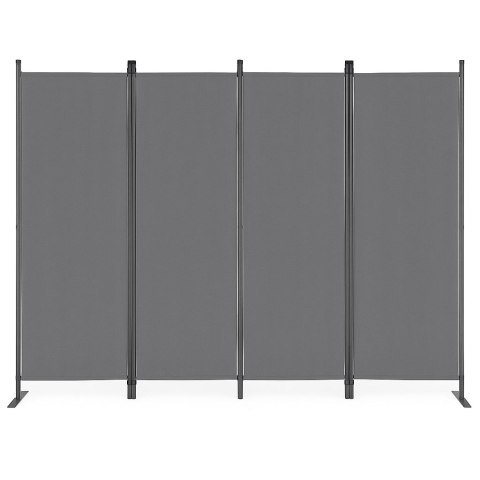 Składany parawan ogrodowy pokojowy 4-panelowy 167x216 cm szary MultiGarden MultiGarden
