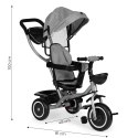 Trójkołowy rowerek spacerówka 2w1 obracane siedzisko składany daszek szary ECOTOYS ECOTOYS