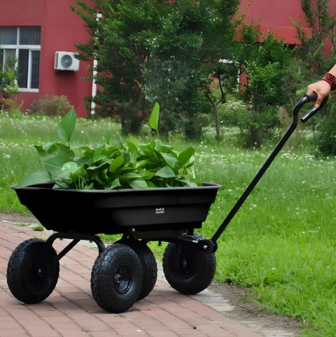 Wózek transportowy ogrodowy taczka wywrotka 75L 200 kg duże pompowane koła MultiGarden MultiGarden