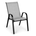 Zestaw komplet 2 krzeseł ogrodowych na taras balkon jasny szary MultiGarden MultiGarden