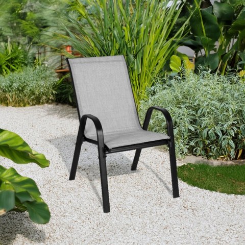 Zestaw komplet 2 krzeseł ogrodowych na taras balkon jasny szary MultiGarden MultiGarden