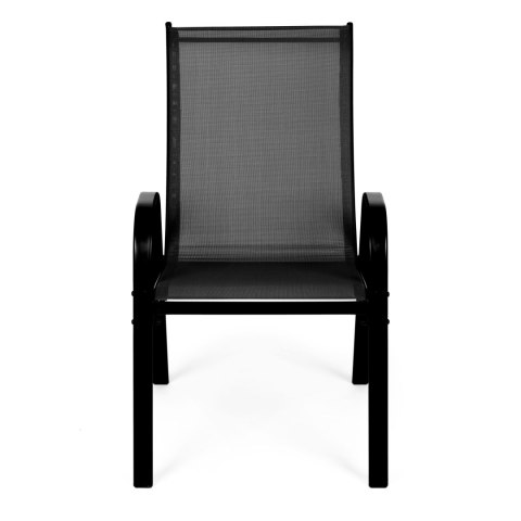 Zestaw komplet 4 krzeseł ogrodowych na taras balkon czarne MultiGarden MultiGarden