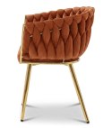 Krzesło ORION - aksamit miedziany / nogi złote x 1