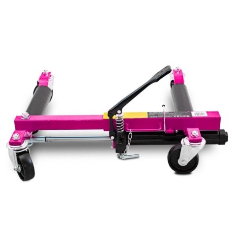 Wózek manewrowy hydrauliczny pod koła 1 sztuka magenta